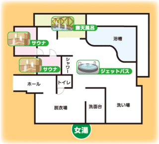 2F 温泉詳細図