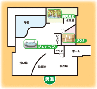 2F 温泉詳細図