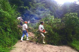 台風災害の復旧　鹿川集落協定