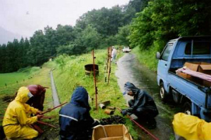 電柵の設置　中村集落協定